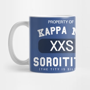 Property of Kappa Nu Soroitity (The Tity Is Silent) White Text Mug